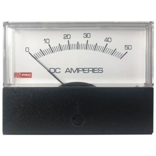 HOBUT RS PRO DC Analogue Panel Ammeter, 76 mm x 74 mm, ±1.5 % Accuracy, High Torque Pivot and Jewel Moving Coil and 186-2530