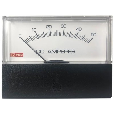 HOBUT RS PRO DC Analogue Panel Ammeter, 76 mm x 74 mm, ±1.5 % Accuracy, High Torque Pivot and Jewel Moving Coil and 186-2530