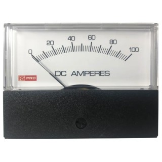 RS PRO Analogue Panel Ammeter 50 A DC, 76 mm x 74 mm Cutout, ±1.5% Accuracy, High Torque Pivot and Jewel Moving 186-2531