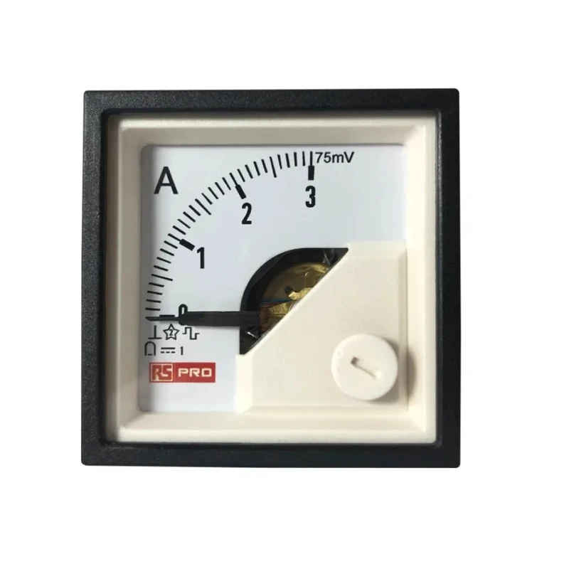 RS PRO Analogue DC Voltmeter Panel Meter Cutout 45mm x 45mm 1% Accuracy 186-2478