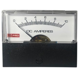 RS Pro Analogue Panel Ammeter 50 A DC, 57 mm x 44 mm, ±1.5 % High Torque Pivot and Jewel Moving Coil and Moving Iron 186-2537