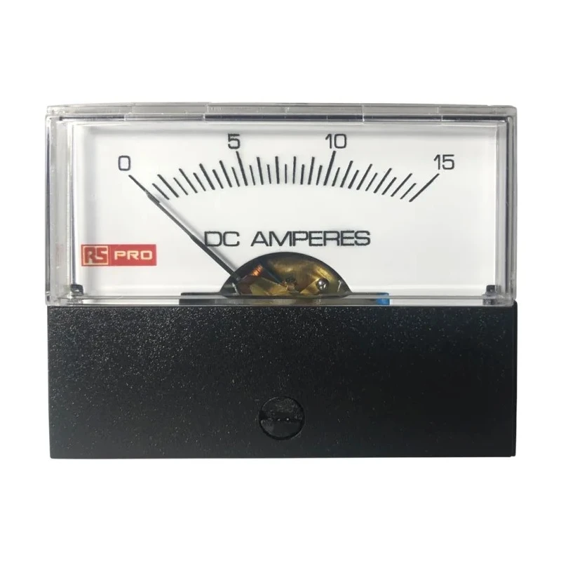RS Pro DC Analogue Panel Ammeter 1000 A, 600 V, 57 mm x 44 mm, ±1.5 % Accuracy, High Torque Pivot and Jewel Moving 186-2538