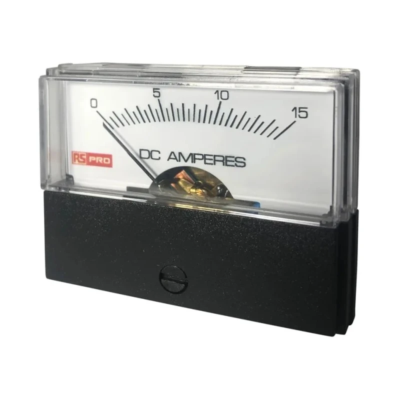 RS Pro DC Analogue Panel Ammeter 1000 A, 600 V, 57 mm x 44 mm, ±1.5 % Accuracy, High Torque Pivot and Jewel Moving 186-2538
