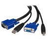 StarTech.com KVM Cable with Male USB Type A to Male/Female VGA and USB B Connectors 1.8m SVUSB2N1_6