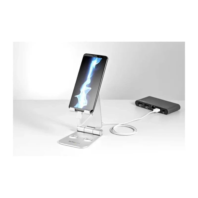 StarTech.com Phone and Tablet Stand Aluminium Multi Angle Tilt Support for Tablet Smartphone USPTLSTND