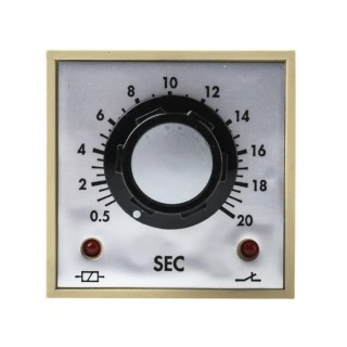 Tempatron FBD Series DIN Rail Panel Mount Timer Relay 2-Contact 230V AC 0.5 to 20 s 1-Function DPDT Switch FBDE20SLP230VAC
