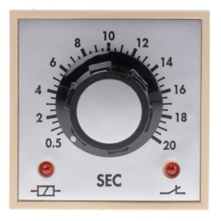 Tempatron FBD Series DIN Rail, Panel Mount Timer Relay, 2-Contact 110V AC, 0.5 to 20 s Time Range FBDE20SLP110VAC