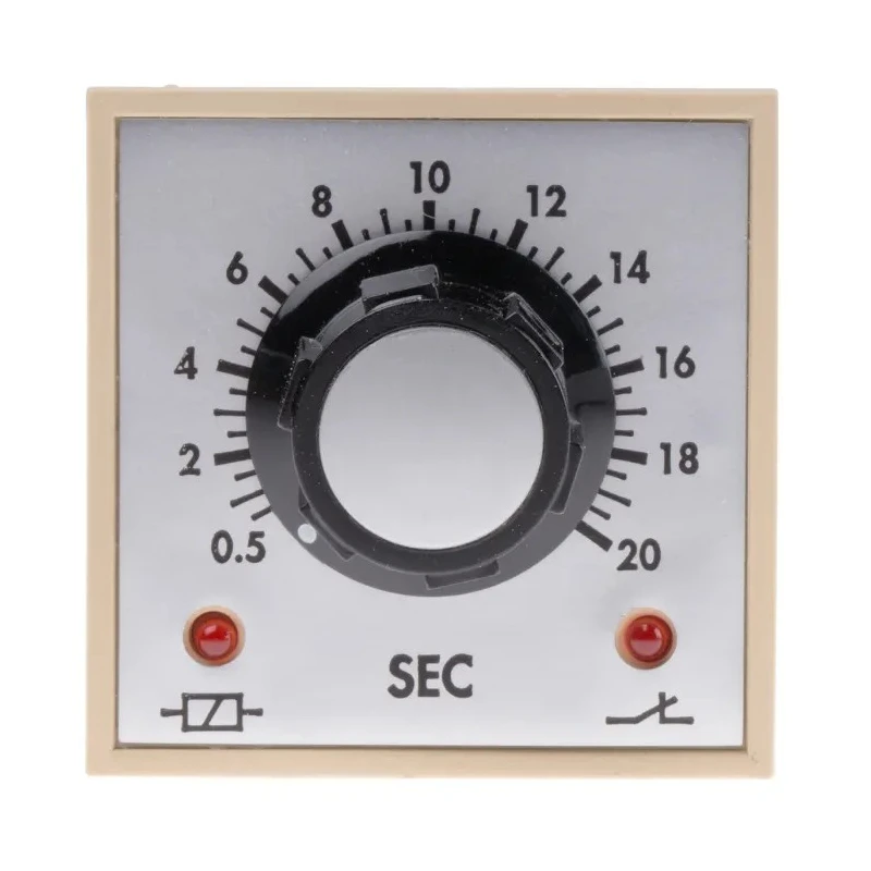 Tempatron FBD Series DIN Rail, Panel Mount Timer Relay, 2-Contact 110V AC, 0.5 to 20 s Time Range FBDE20SLP110VAC