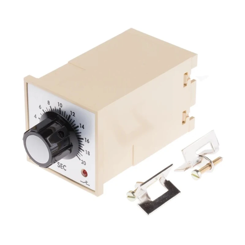Tempatron FBD Series DIN Rail, Panel Mount Timer Relay, 2-Contact 110V AC, 0.5 to 20 s Time Range FBDE20SLP110VAC