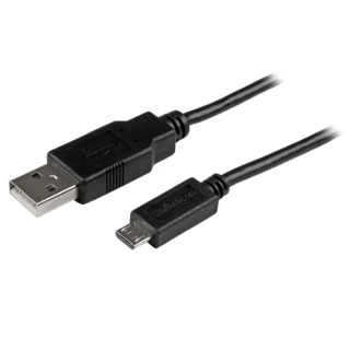 StarTech.com USB 2.0 Male USB Type A to Male Micro USB Type B Cable Black 2 m USBAUB2MBK