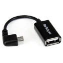 StarTech.com USB 2.0 Female Micro USB Type B to Female USB 2.0 Type A Cable, Black, 127mm UUSBOTGRA