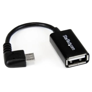 StarTech.com USB 2.0 Female Micro USB Type B to Female USB 2.0 Type A Cable, Black, 127mm UUSBOTGRA