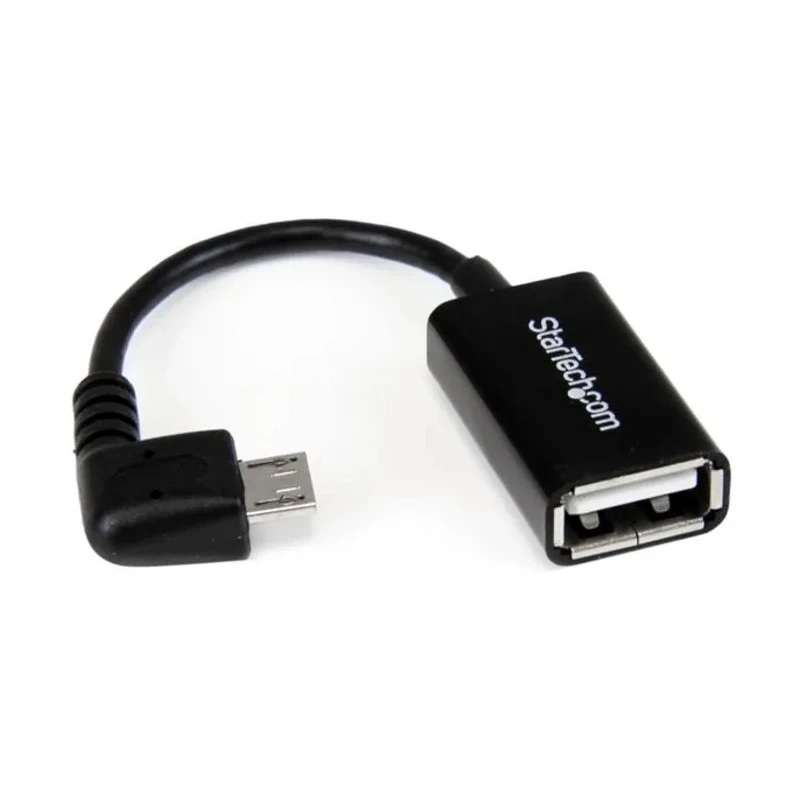 StarTech.com USB 2.0 Female Micro USB Type B to Female USB 2.0 Type A Cable, Black, 127mm UUSBOTGRA
