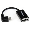 StarTech.com USB 2.0 Female Micro USB Type B to Female USB 2.0 Type A Cable, Black, 127mm UUSBOTGRA