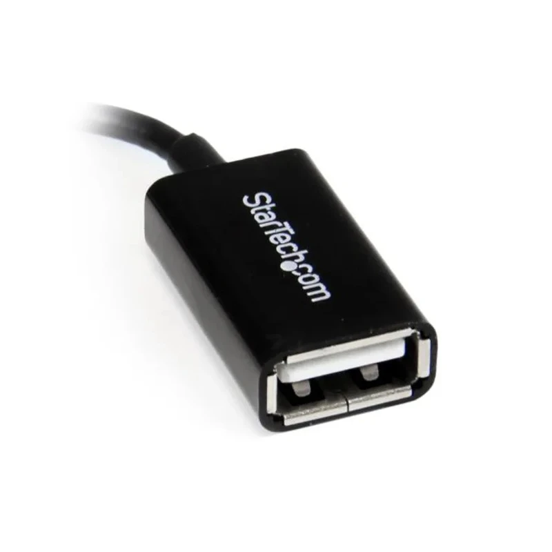 StarTech.com USB 2.0 Female Micro USB Type B to Female USB 2.0 Type A Cable, Black, 127mm UUSBOTGRA