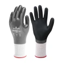 Showa Grey HPPE, Polyester Cut Resistant Work Gloves Size 8 with Nitrile Foam Coating SHO577