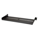 StarTech.com Black Vented Rack Shelf 1U 440mm Width 175mm Depth 20kg Load CABSHELF1U7V