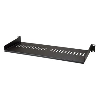 StarTech.com Black Vented Rack Shelf 1U 440mm Width 175mm Depth 20kg Load CABSHELF1U7V