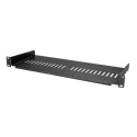 StarTech.com Black Vented Rack Shelf 1U 440mm Width 175mm Depth 20kg Load CABSHELF1U7V