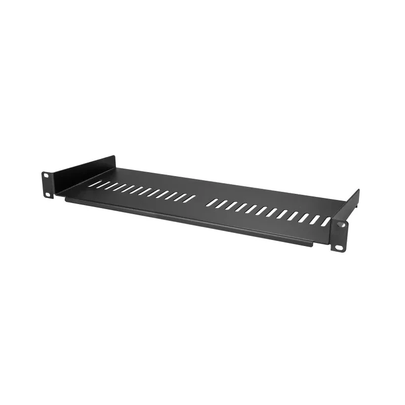 StarTech.com Black Vented Rack Shelf 1U 440mm Width 175mm Depth 20kg Load CABSHELF1U7V