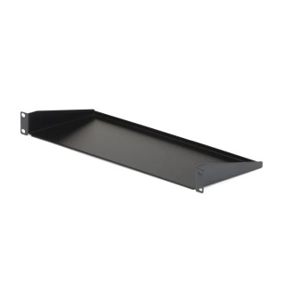 StarTech.com Black Steel Shelf, 1U Rack Unit, 15kg Maximum Load, 17.4mm Width x 178mm Depth, Ventilated, CE RoHS CABSHELF1U