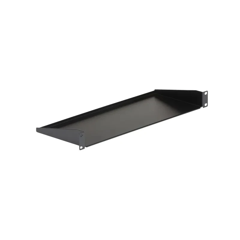 StarTech.com Black Steel Shelf, 1U Rack Unit, 15kg Maximum Load, 17.4mm Width x 178mm Depth, Ventilated, CE RoHS CABSHELF1U