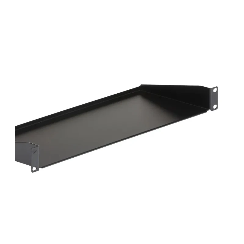 StarTech.com Black Steel Shelf, 1U Rack Unit, 15kg Maximum Load, 17.4mm Width x 178mm Depth, Ventilated, CE RoHS CABSHELF1U