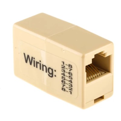 RS PRO RJ45 UTP Coupler Cat3 Crossed Wiring 22.02mm x 16mm x 37.3mm 186-3054