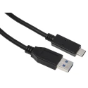 RS PRO IC Socket USB Cable, Male USB Type A to Male USB Type C, Black, 2 m, 20V 186-3053