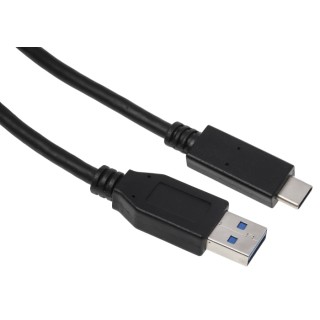 RS PRO IC Socket USB Cable, Male USB Type A to Male USB Type C, Black, 2 m, 20V 186-3053