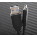 RS PRO IC Socket USB Cable, Male USB Type A to Male USB Type C, Black, 2 m, 20V 186-3053