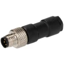 RS PRO Industrial Circular Connector 4 Contacts Cable Mount M8 Plug Male Threaded IP67 30V 4A 186-3087