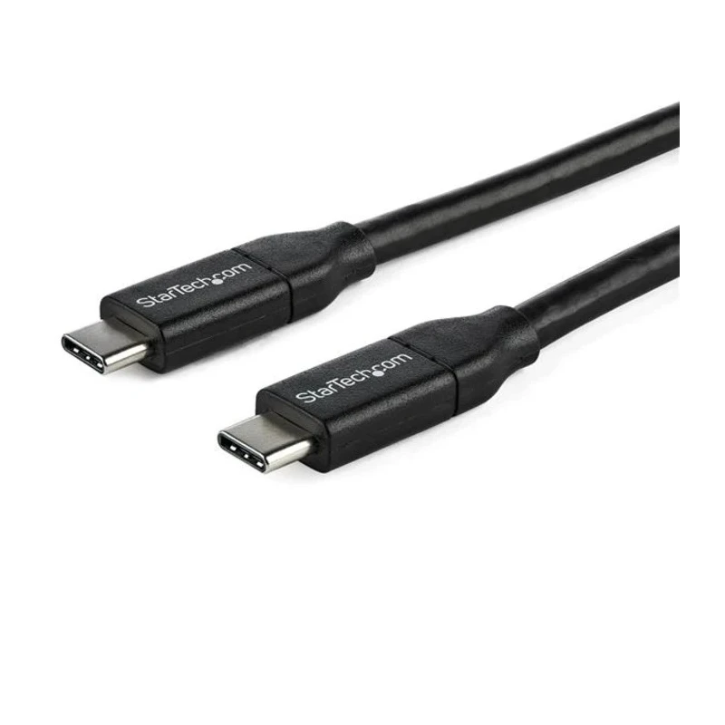 StarTech.com USB 2.0 Male USB Type C to Male USB Type C Cable Black PVC Jacket 1m USB2C5C1M