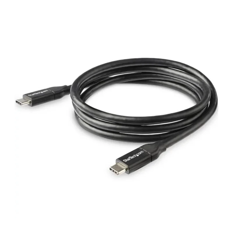 StarTech.com USB 2.0 Male USB Type C to Male USB Type C Cable Black PVC Jacket 1m USB2C5C1M