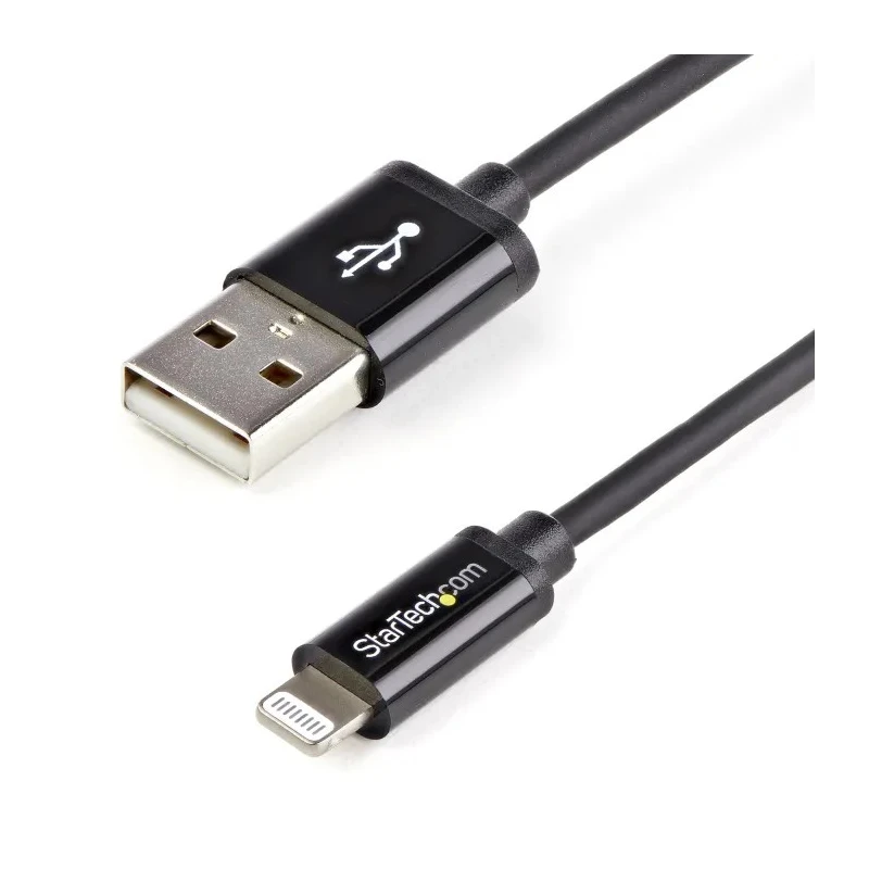 StarTech.com USB 2.0 Male USB Type A to Male Lightning Connector Cable Black 2m USBLT2MB
