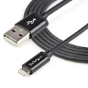 StarTech.com USB 2.0 Male USB Type A to Male Lightning Connector Cable Black 2m USBLT2MB