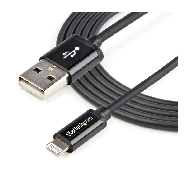 StarTech.com USB 2.0 Male USB Type A to Male Lightning Connector Cable Black 2m USBLT2MB