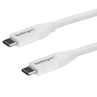 StarTech.com USB 2.0 Male USB Type C to Male USB Type C Cable White Thermoplastic Elastomer Jacket 4m USB2C5C4MW