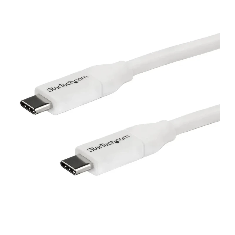 StarTech.com USB 2.0 Male USB Type C to Male USB Type C Cable White Thermoplastic Elastomer Jacket 4m USB2C5C4MW