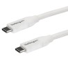 StarTech.com USB 2.0 Male USB Type C to Male USB Type C Cable White Thermoplastic Elastomer Jacket 4m USB2C5C4MW