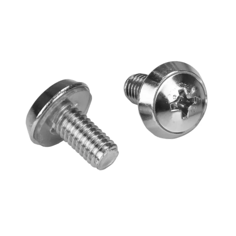 StarTech.com CABSCREW Series Metal Mounting Screw Set M6 Thread, Nickel Plated, 100 Per Pack CABSCREWM62