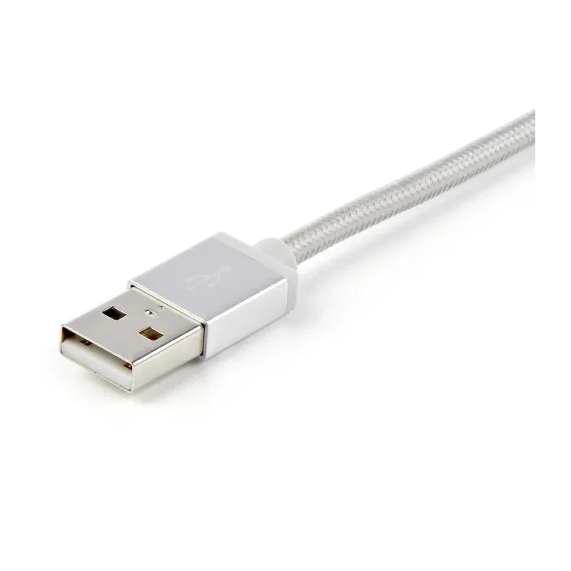 StarTech.com USB 2.0 Male USB Type A to Male Lightning Connector, Micro USB Type B and USB Type C Cable, Braided LTCUB1MGR