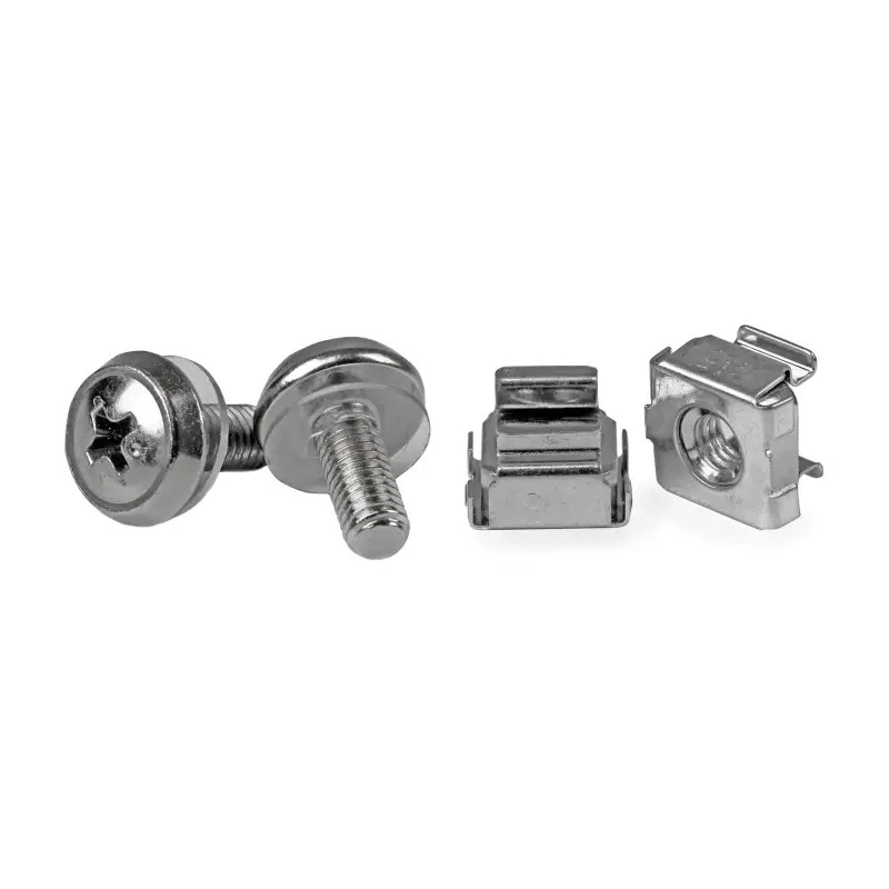 StarTech.com Metal Mounting Screw Set for Server Racks and Cabinets M5 Thread 25mm Height 12mm Length 5mm Width CABSCREWM5