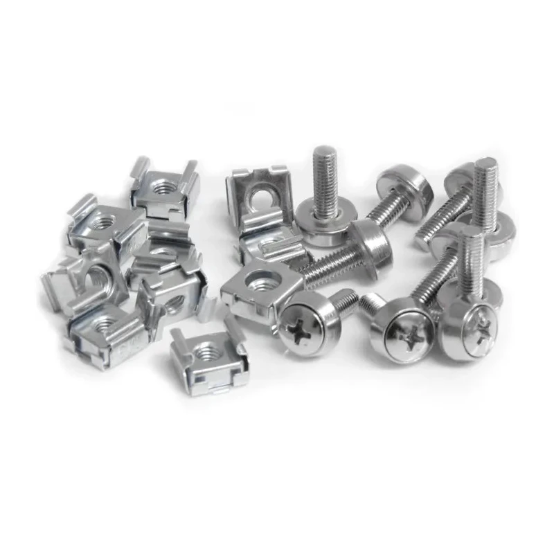 StarTech.com Metal Mounting Screw Set for Server Racks and Cabinets M5 Thread 25mm Height 12mm Length 5mm Width CABSCREWM5