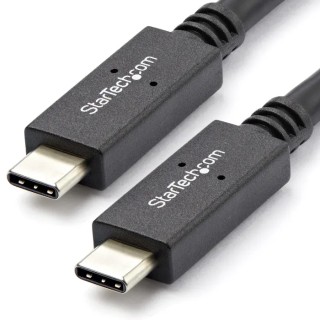 StarTech.com High-Speed USB 3.2 Male USB Type C to Male USB Type C Cable Black Jacket 1m USB31C5C1M