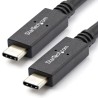 StarTech.com High-Speed USB 3.2 Male USB Type C to Male USB Type C Cable Black Jacket 1m USB31C5C1M