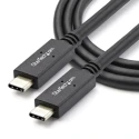 StarTech.com High-Speed USB 3.2 Male USB Type C to Male USB Type C Cable Black Jacket 1m USB31C5C1M