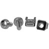 StarTech.com CABSCREW Series Metal Mounting Screw Set for Server Racks and Cabinets M6 Thread, Nickel Finish CABSCREWM6