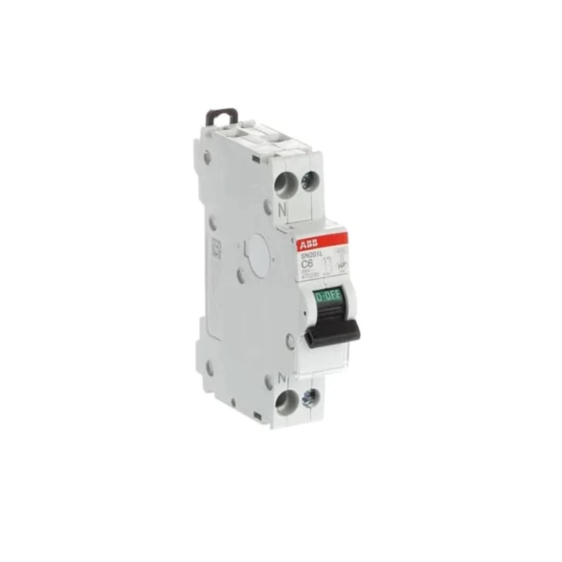 ABB Miniature Circuit Breaker 1-Pole 6A Type C, 230V AC, 4.5 kA Breaking Capacity SN201