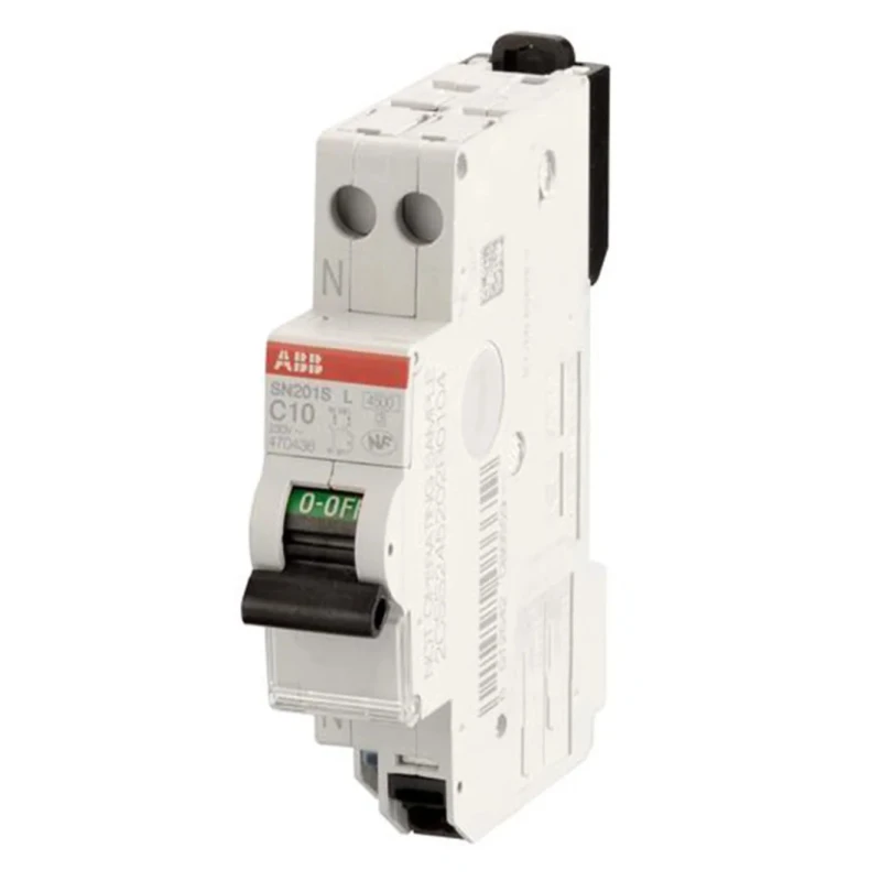 ABB Miniature Circuit Breaker 1-Pole 2A Type C 230V AC 6kA Breaking Capacity SN201